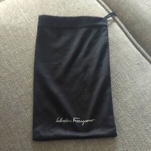 Salvatore Ferragamo Black Satin Sunglass Pouch Dust Bag - Great Condition